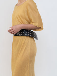 IOANNA KOUBBELA x Made in Greece x Gold Yellow Sheer Knit Dress (XS-L)