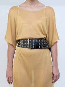 IOANNA KOUBBELA x Made in Greece x Gold Yellow Sheer Knit Dress (XS-L)