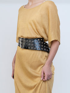 IOANNA KOUBBELA x Made in Greece x Gold Yellow Sheer Knit Dress (XS-L)