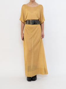 IOANNA KOUBBELA x Made in Greece x Gold Yellow Sheer Knit Dress (XS-L)