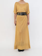 Load image into Gallery viewer, IOANNA KOUBBELA x Made in Greece x Gold Yellow Sheer Knit Dress (XS-L)