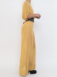IOANNA KOUBBELA x Made in Greece x Gold Yellow Sheer Knit Dress (XS-L)