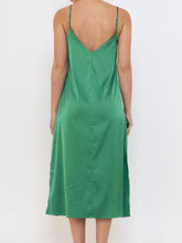 Load image into Gallery viewer, Modern x Emerald Satin Slip Dress (S, M)