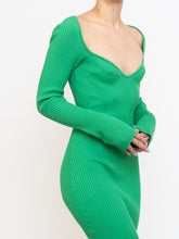 Load image into Gallery viewer, HM x Green Ribbed Bodycon Dress (XS, S)