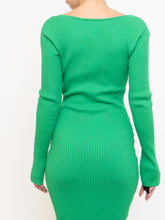 Load image into Gallery viewer, HM x Green Ribbed Bodycon Dress (XS, S)