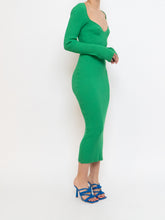 Load image into Gallery viewer, HM x Green Ribbed Bodycon Dress (XS, S)