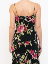 Load image into Gallery viewer, Vintage x NICOLE MILLER Pink Rose Sequin Silk Maxi (XS, S)