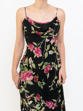 Load image into Gallery viewer, Vintage x NICOLE MILLER Pink Rose Sequin Silk Maxi (XS, S)