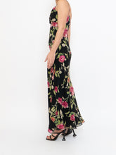 Load image into Gallery viewer, Vintage x NICOLE MILLER Pink Rose Sequin Silk Maxi (XS, S)