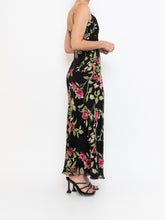 Load image into Gallery viewer, Vintage x NICOLE MILLER Pink Rose Sequin Silk Maxi (XS, S)