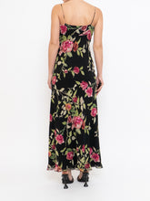 Load image into Gallery viewer, Vintage x NICOLE MILLER Pink Rose Sequin Silk Maxi (XS, S)