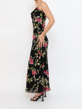 Load image into Gallery viewer, Vintage x NICOLE MILLER Pink Rose Sequin Silk Maxi (XS, S)