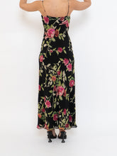 Load image into Gallery viewer, Vintage x NICOLE MILLER Pink Rose Sequin Silk Maxi (XS, S)