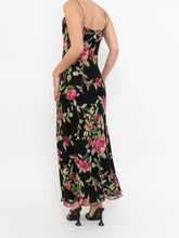 Load image into Gallery viewer, Vintage x NICOLE MILLER Pink Rose Sequin Silk Maxi (XS, S)