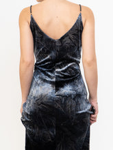 Load image into Gallery viewer, Vintage x Made in Canada x Grey Velvet Maxi Dress (M, L)