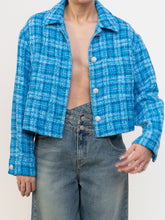 Load image into Gallery viewer, ZARA x Blue Plaid Cropped Jacket (XS-M)