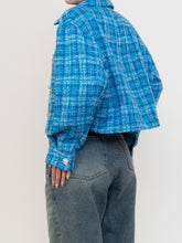 Load image into Gallery viewer, ZARA x Blue Plaid Cropped Jacket (XS-M)
