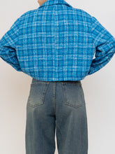Load image into Gallery viewer, ZARA x Blue Plaid Cropped Jacket (XS-M)