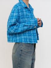Load image into Gallery viewer, ZARA x Blue Plaid Cropped Jacket (XS-M)