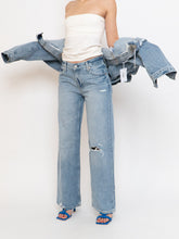 Load image into Gallery viewer, GAP x Lightwash Distresseed Denim (S, M)
