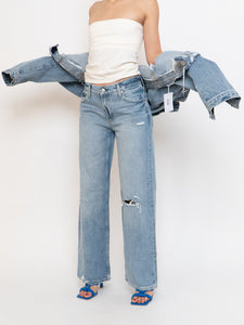 GAP x Lightwash Distresseed Denim (S, M)