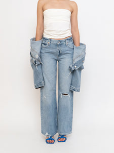 GAP x Lightwash Distresseed Denim (S, M)