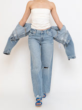 Load image into Gallery viewer, GAP x Lightwash Distresseed Denim (S, M)