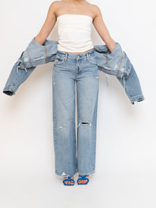 GAP x Lightwash Distresseed Denim (S, M)