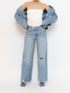 GAP x Lightwash Distresseed Denim (S, M)