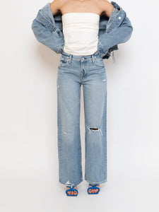 GAP x Lightwash Distresseed Denim (S, M)