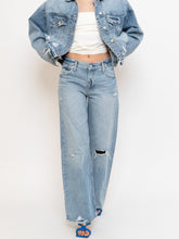 Load image into Gallery viewer, GAP x Lightwash Distresseed Denim (S, M)
