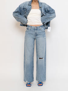 GAP x Lightwash Distresseed Denim (S, M)