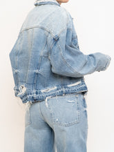 Load image into Gallery viewer, VERVET x Deadstock Distressed Denim Cropped Jacket (S-L)