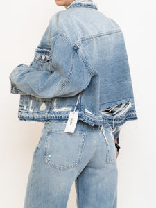 VERVET x Deadstock Distressed Denim Cropped Jacket (S-L)