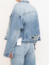 Load image into Gallery viewer, VERVET x Deadstock Distressed Denim Cropped Jacket (S-L)