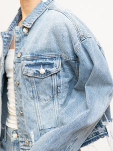 VERVET x Deadstock Distressed Denim Cropped Jacket (S-L)