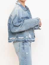 Load image into Gallery viewer, VERVET x Deadstock Distressed Denim Cropped Jacket (S-L)