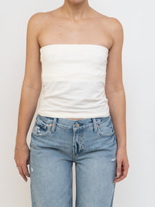 Vintage x Cream Cotton Tube Top (S, M)