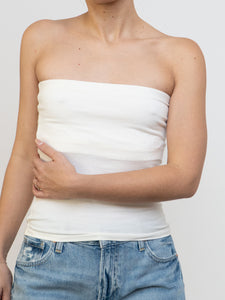 Vintage x Cream Cotton Tube Top (S, M)