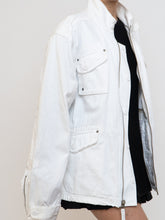 Load image into Gallery viewer, Vintage x White Distressed Denim Jacket (XS-XL)