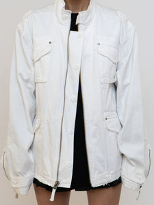 Vintage x White Distressed Denim Jacket (XS-XL)