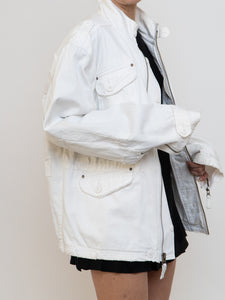 Vintage x White Distressed Denim Jacket (XS-XL)