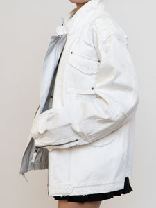 Vintage x White Distressed Denim Jacket (XS-XL)