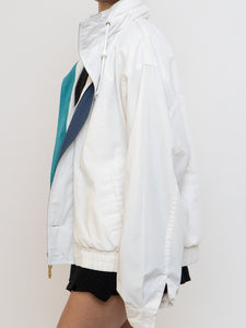 Vintage x White And Blue Windbreaker (XS-XL)