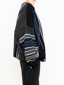Vintage x Made in Canada x TUNDRA Black Striped Raised Knit (S-XXL)