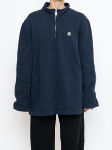 TED BAKER x Navy Quarterzip Sweater (XS-XL)