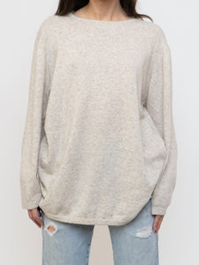 Vintage x Made in Italy x Cream Speckled Cashmere, Wool-Blend Sweater (XS-L)