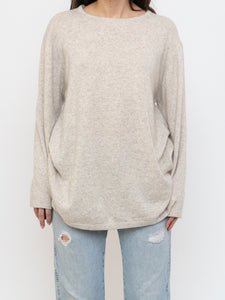 Vintage x Made in Italy x Cream Speckled Cashmere, Wool-Blend Sweater (XS-L)