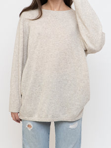 Vintage x Made in Italy x Cream Speckled Cashmere, Wool-Blend Sweater (XS-L)