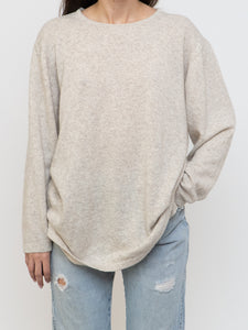 Vintage x Made in Italy x Cream Speckled Cashmere, Wool-Blend Sweater (XS-L)